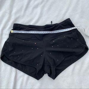 Lululemon black workout shorts with gold stars🖤